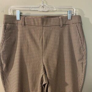 Rafaella NWT Black and Brown Houndstooth Pants Sz 12